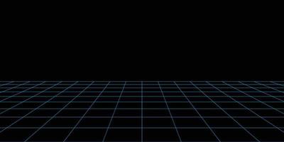 Simple landscape wireframe perspective background vector