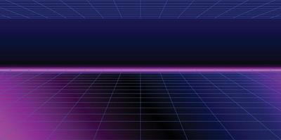 abstract neon grid in retro futuristic background vector