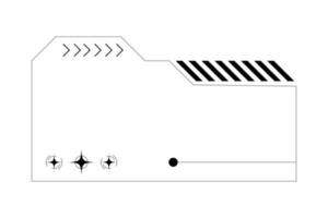 Frame of modern technology interface for copy space template vector