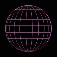 Pink globe symbol design isolated vector