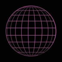 Pink globe symbol design isolated vector