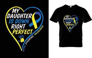 DOWN SYNDROME T - SHIRT DESIGN. vector