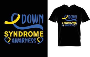 DOWN SYNDROME T - SHIRT DESIGN. vector