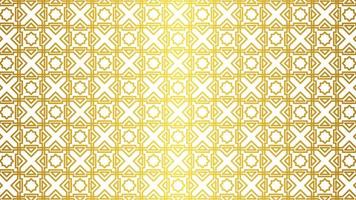 Islamic pattern of arabic geometric with shiny golden color for Ramadan celebration in muslim culture and Islam religion. Vector illustration of arab ornament for decoration and design graphic