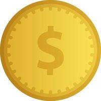 Gradient icon of realistic coin clip art with shiny bronze color for design graphic. 3d vector illustration for business, finance, wealth, market, shop, payment or economy graphic resource
