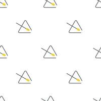 Vector flat hand drawn seamless geometric pattern with triangle bells