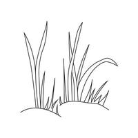 Hand drawn grass illustration. Isolated on white background vector