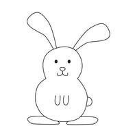 Hand drawn rabbit illustration. Isolated on white background vector
