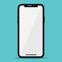 Realistic phone vector with white screen