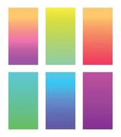 Abstract gradient color palette background collection vector