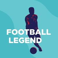 Football soccer player silhouette vector