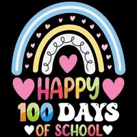 100th day t shirt, 100 days of school t shirt, 100th day t shirt, Happy 100 days t-shirt,  teacher t shirt vector