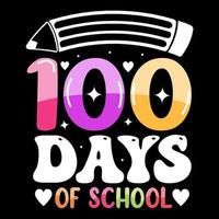 100th days of school, hundred days t-shirt design, 100th days celebration t-shirt vector