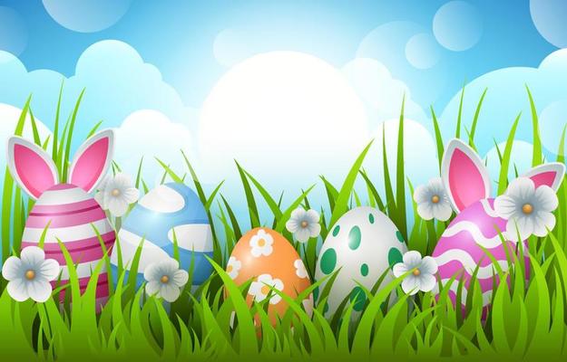 Happy Easter holiday background.