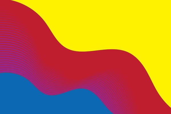 Primary colors background, blue, red, and yellow in geometric round shape. Vector illustration.