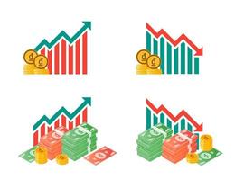 Vietnamese Dong Money Fluctuation Illustrations vector