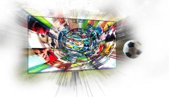 Streaming of soccer images on the internet in a digital cable photo