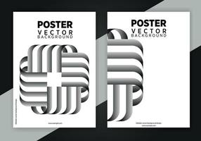 Trendy abstract glitch art poster set. Vector cover templates with abstract waves, geometric shapes in bauhaus, memphis, hipster style. Design background for flyers, placards, brochures, posters