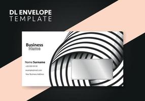 The envelope DL size template. International standard size. Envelope template design. Envelope mock up. Vector illustration