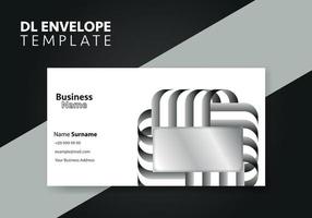 The envelope DL size template. International standard size. Envelope template design. Envelope mock up. Vector illustration