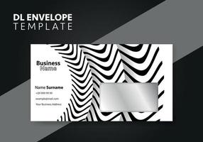 The envelope DL size template. International standard size. Envelope template design. Envelope mock up. Vector illustration