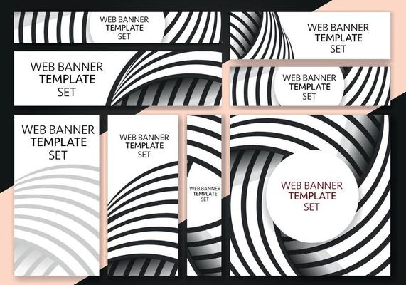 Business banner design web template Set, Horizontal header web banner. Cover header background for website design, Social Media Cover ads banner, flyer, invitation card