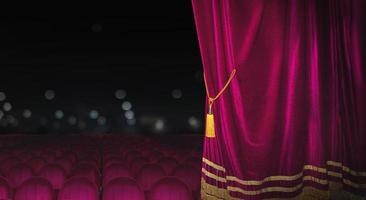 el rojo cortinas son apertura para el teatro espectáculo foto