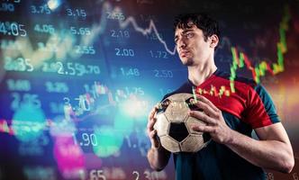 Online bet and analytics and statistics for soccer game photo