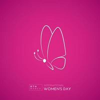 International Women's Day 8 March Social Media Post vector