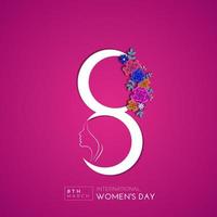 International Women's Day 8 March Social Media Post vector
