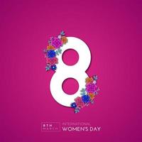 International Women's Day 8 March Social Media Post vector