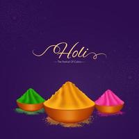 Happy holi the festival of colors social media post vector