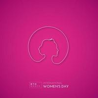 International Women's Day 8 March Social Media Post vector