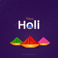 Happy holi the festival of colors social media post vector