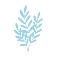 Algae in silhouette style. Colored underwater plant. Vector illustration. Isolated algae.