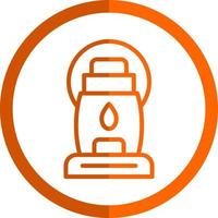 Oil Lamp Vector Icon Design