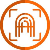 Fingerprint Scan Vector Icon Design