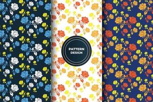 Abstract floral seamless pattern collection or floral background pattern, clothing pattern template vector