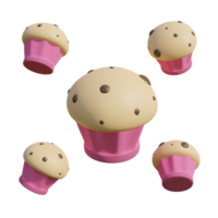 Cupcakes with chocochips topping png