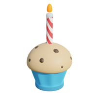 Cupcake with candle png