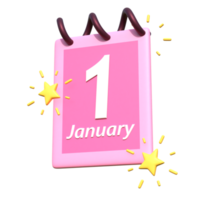 First January on transparent background png
