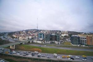 alto ángulo ver de residencias edificios en Estanbul ciudad foto