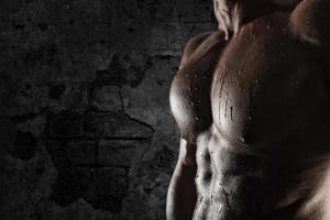 Muscular of a body building trainer man photo