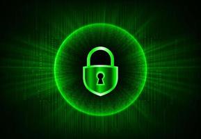 Modern Cybersecurity Technology Background with padlock vector