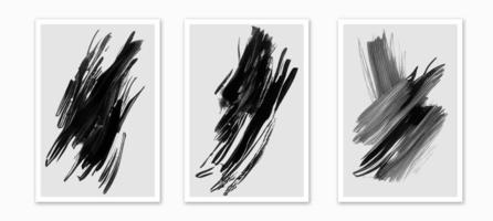 black brush stroke photo frame