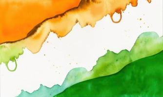 watercolor paint of india flag photo