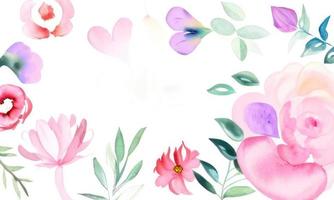 watercolor floral background photo