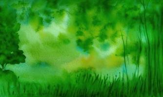 green watercolor background photo