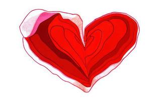 heart made of paint photo