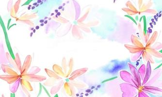 watercolor floral background photo